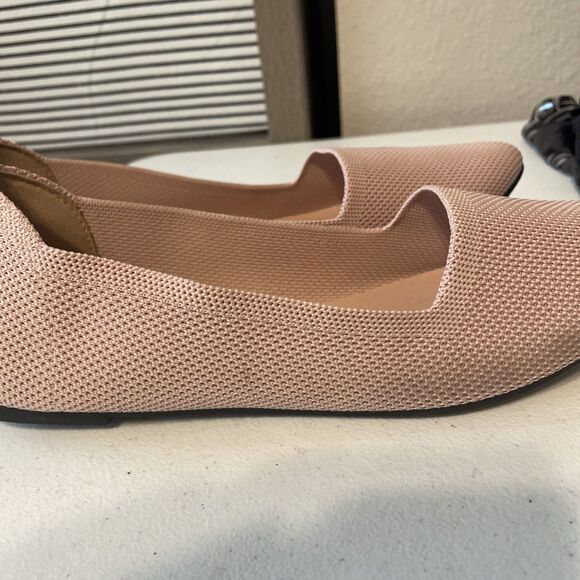MIA Lixya Ballet Flats Women 9.5 Blush Knit Fabric Stretch Pointed Toe Slip on - Picture 5 of 13